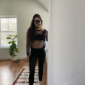 Black Mesh H&M Top